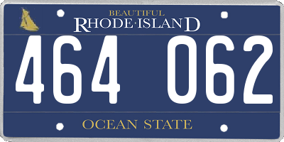 RI license plate 464062