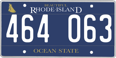 RI license plate 464063