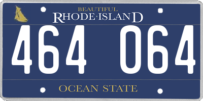 RI license plate 464064
