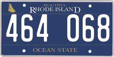 RI license plate 464068