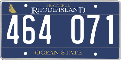 RI license plate 464071