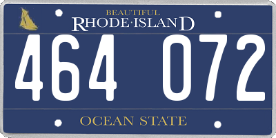 RI license plate 464072