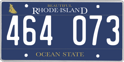 RI license plate 464073