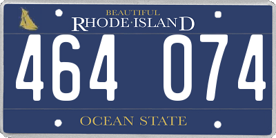 RI license plate 464074