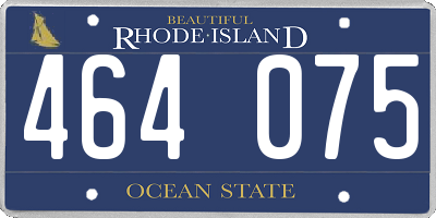 RI license plate 464075