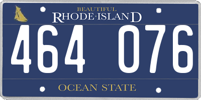 RI license plate 464076