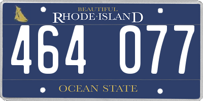 RI license plate 464077