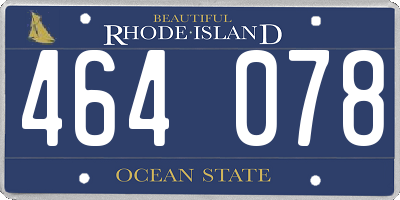 RI license plate 464078