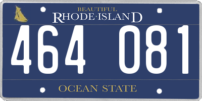 RI license plate 464081