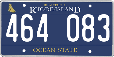 RI license plate 464083