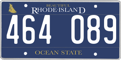 RI license plate 464089