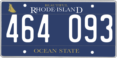 RI license plate 464093