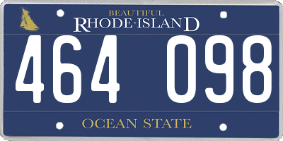 RI license plate 464098
