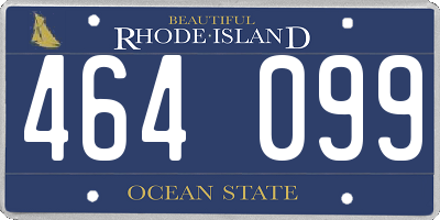 RI license plate 464099
