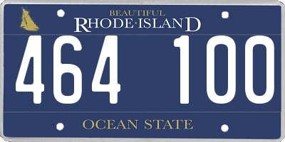 RI license plate 464100
