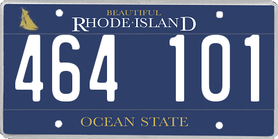 RI license plate 464101