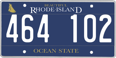 RI license plate 464102