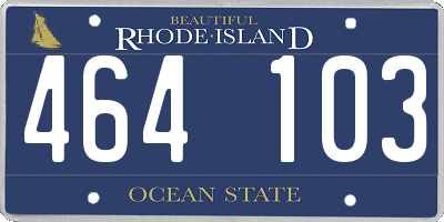 RI license plate 464103