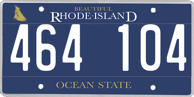 RI license plate 464104