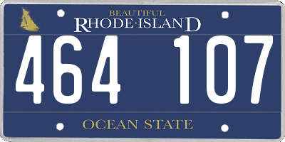 RI license plate 464107