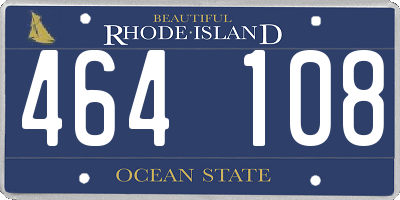 RI license plate 464108