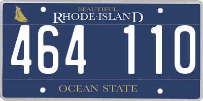 RI license plate 464110