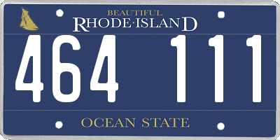 RI license plate 464111