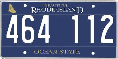 RI license plate 464112