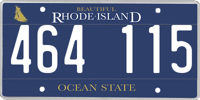 RI license plate 464115