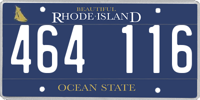 RI license plate 464116