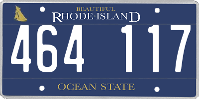 RI license plate 464117