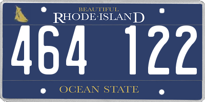 RI license plate 464122