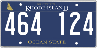 RI license plate 464124