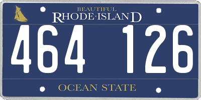 RI license plate 464126