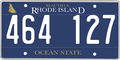 RI license plate 464127