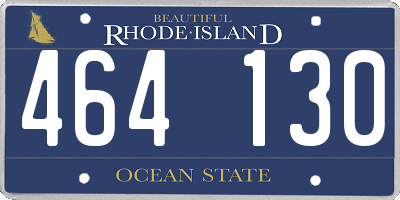 RI license plate 464130