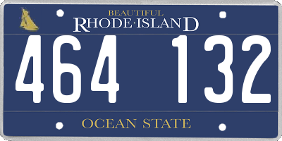 RI license plate 464132
