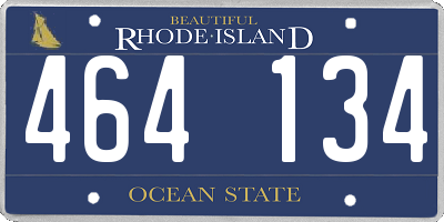 RI license plate 464134