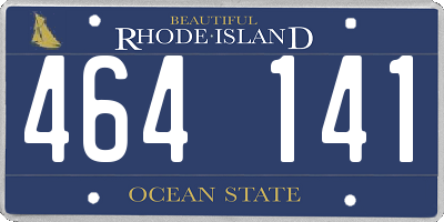 RI license plate 464141