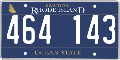 RI license plate 464143