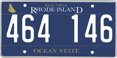 RI license plate 464146