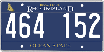 RI license plate 464152