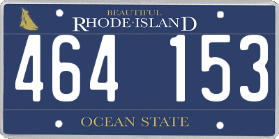 RI license plate 464153