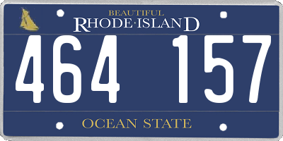 RI license plate 464157