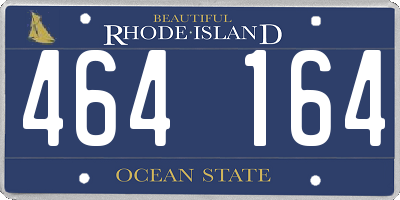 RI license plate 464164