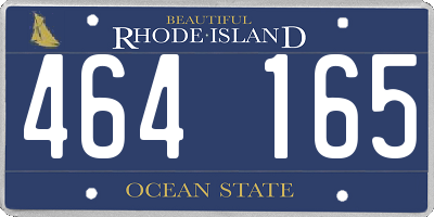 RI license plate 464165