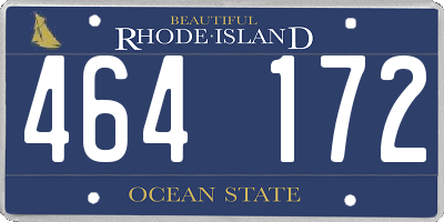 RI license plate 464172