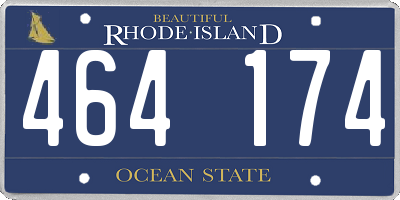 RI license plate 464174