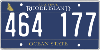 RI license plate 464177