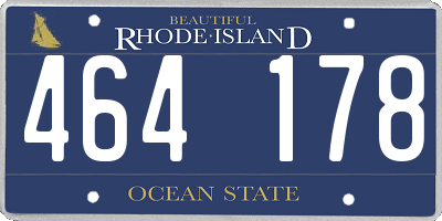 RI license plate 464178